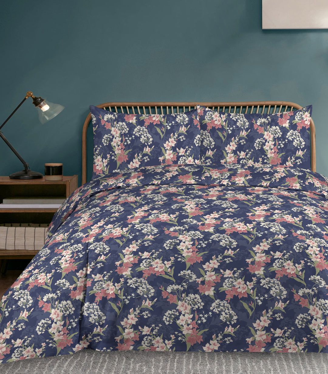 5-PC Printed Comforter Set Blooming Lilly - Hanliway