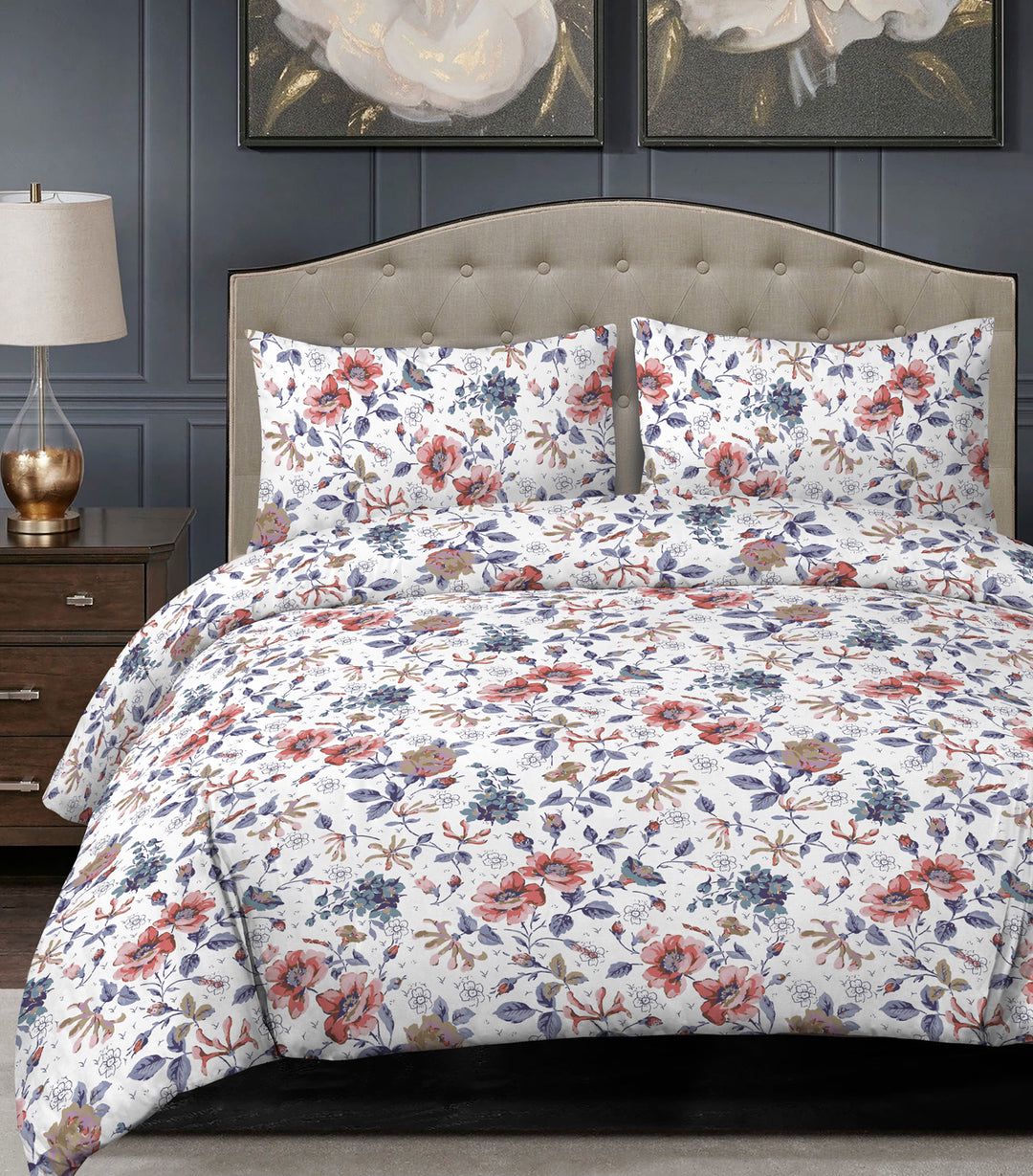 5-PC Printed Comforter Set Abstract Flower - Hanliway