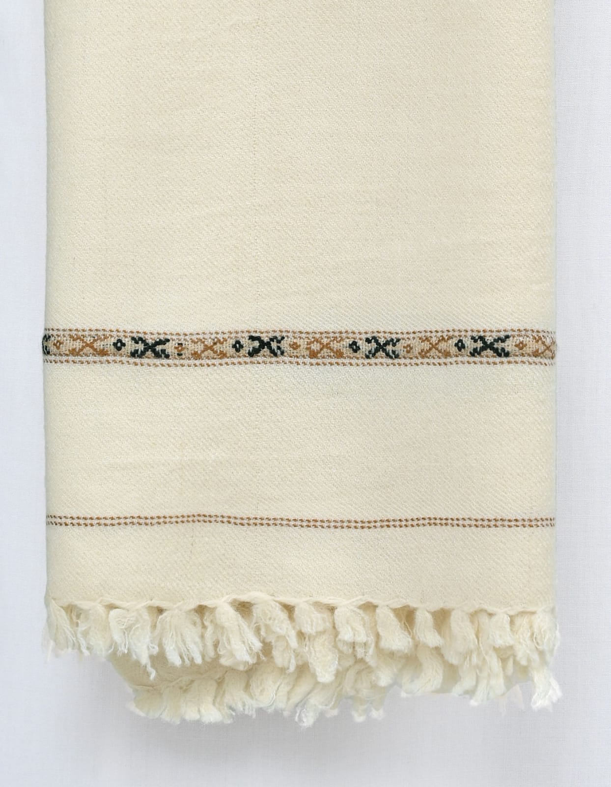 Woolen Shawl Cream - Hanliway