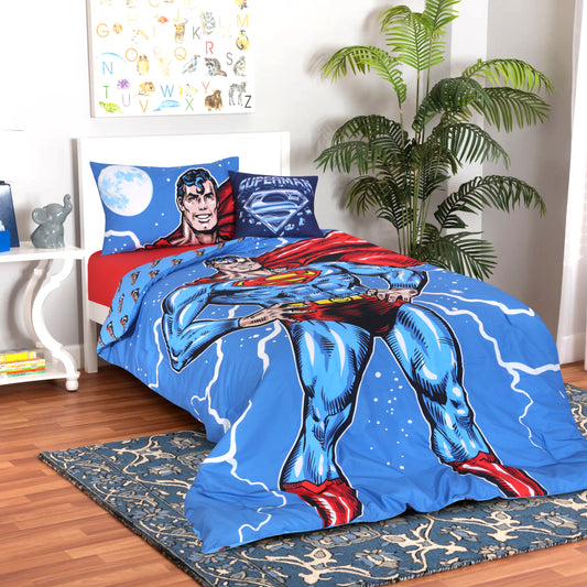 KIDS COMFORTER SET 4 PC (SUPERMAN) - Hanliway