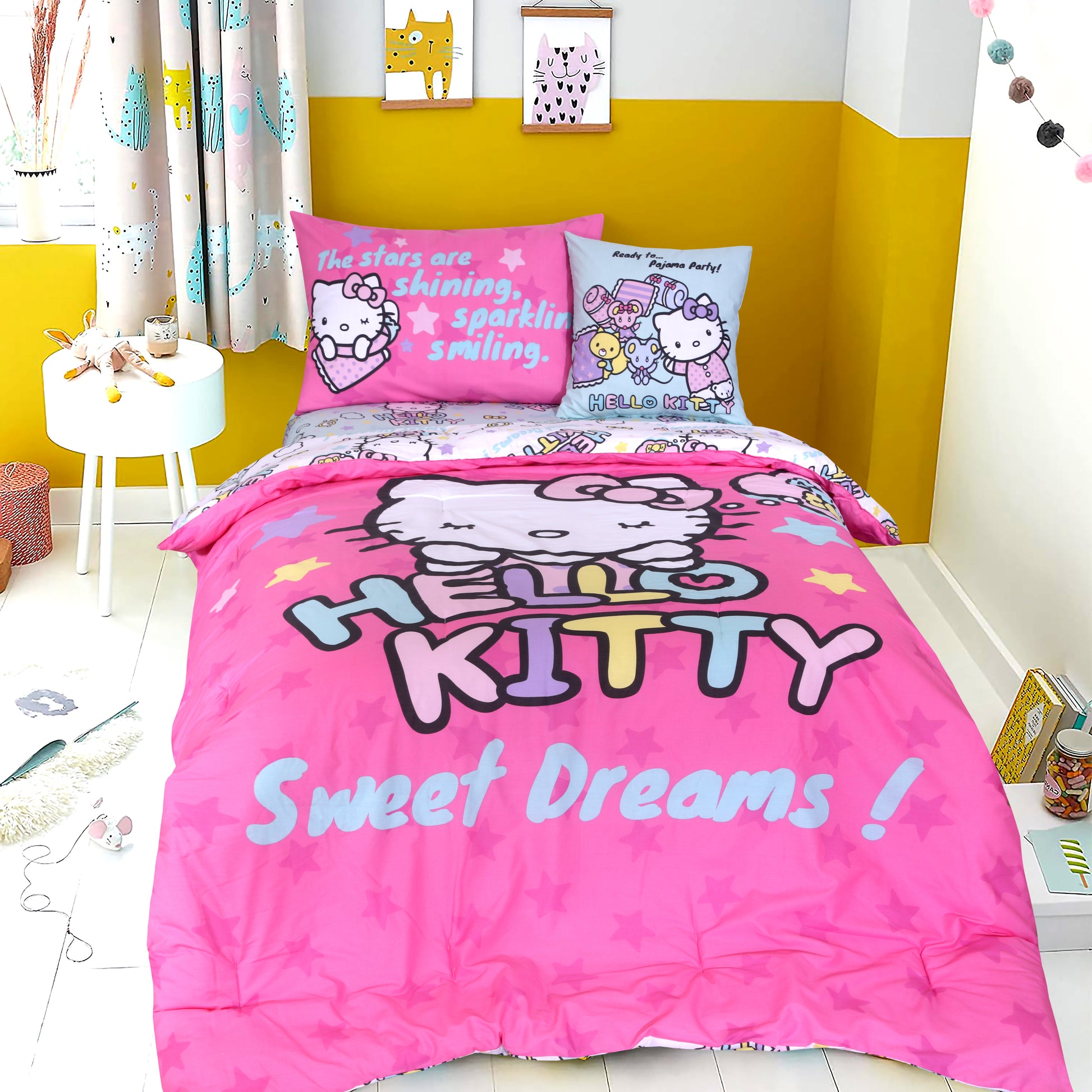 KIDS COMFORTER SET 4 PC (HELLO KITTY) - Hanliway