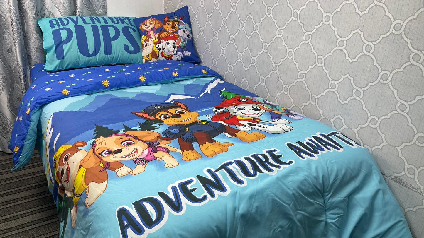 KIDS COMFORTER SET 4 PC (ADVENTURE PUPS) - Hanliway