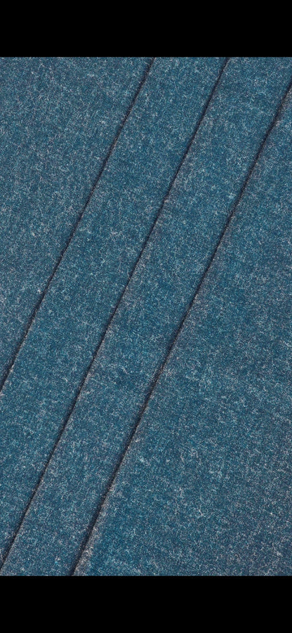 Unstitched Wool Teal/Zink